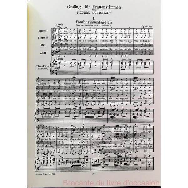 16 Female Choruses (Partition) Schumann Robert (texte en Allemand)