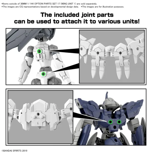 30MM - 1/144 Option parts set 17 (Wing Unit 1) - Model Kit