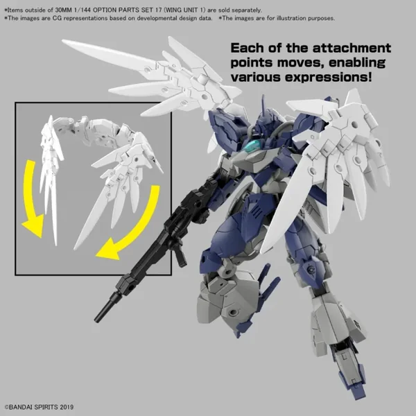 30MM - 1/144 Option parts set 17 (Wing Unit 1) - Model Kit