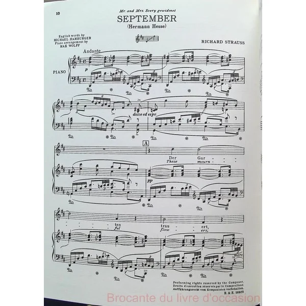 4 Last chansons Quatre dernier chansons Strauss (Partition)