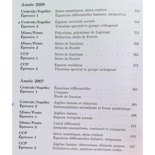 8 Ans de Corriges de Mathematiques Poses aux Concours