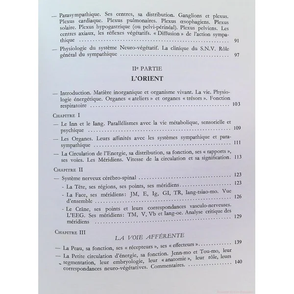 Acuponcture chinoise - Ses bases neuro-physiologiques
