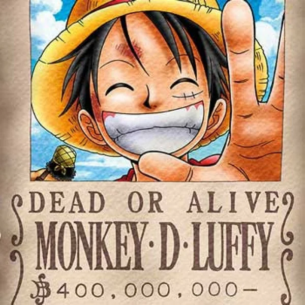 Affiche One Piece Wanted de Luffy - Nouvelle prime
