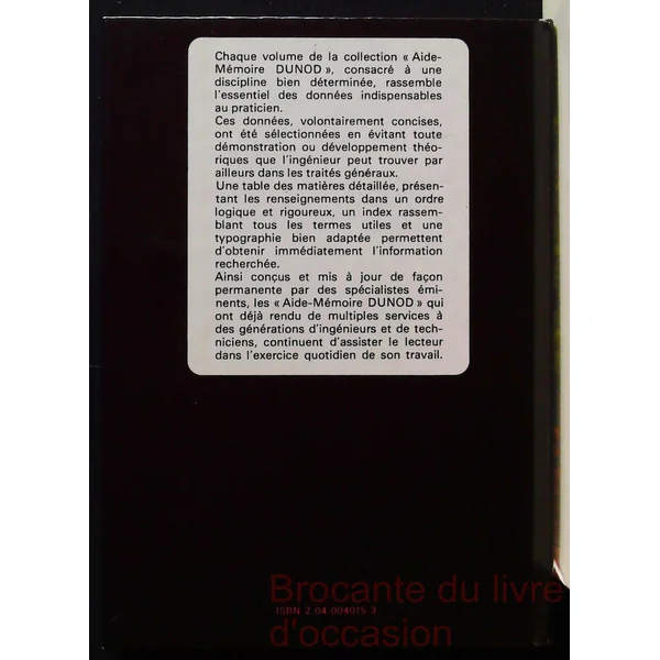 Aide-mémoire bâtiment Tome 1