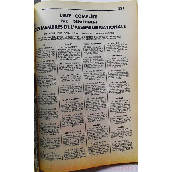 Almanach De La Chance 1962
