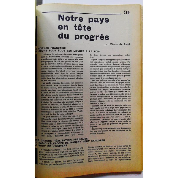 Almanach De La Chance 1962