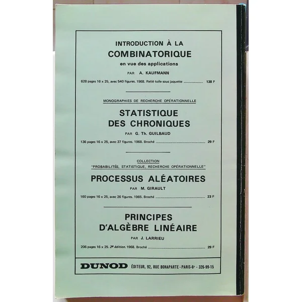 Analyse de variance et plans d'expérience