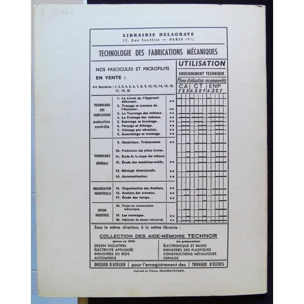 Analyse des travaux - fascicule 16