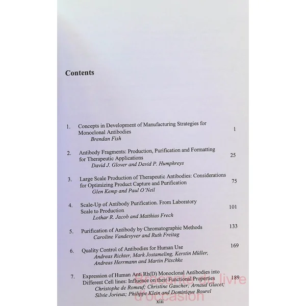 Antibodies Production and Purification (1) Livre en Anglais