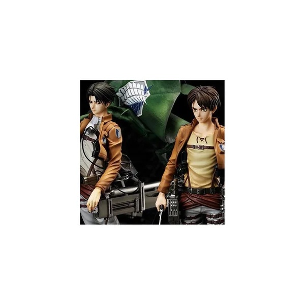 ATTACK ON Titan Pack Figurines Eren Yeager & Levi Ackerman Hobby Max