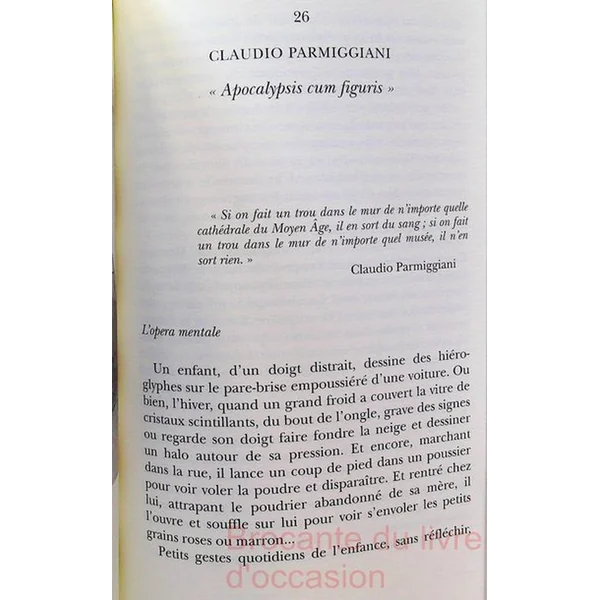 Autoportrait au visage absent - 'Ecrits sur l'art (1981-2007)