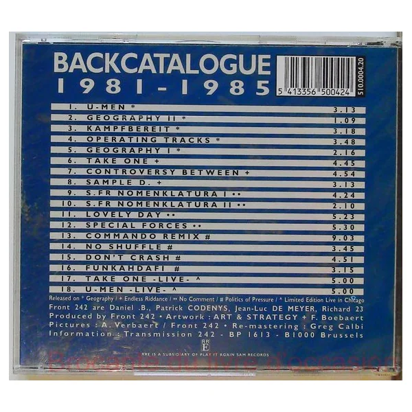 Back Catalogue Front 242