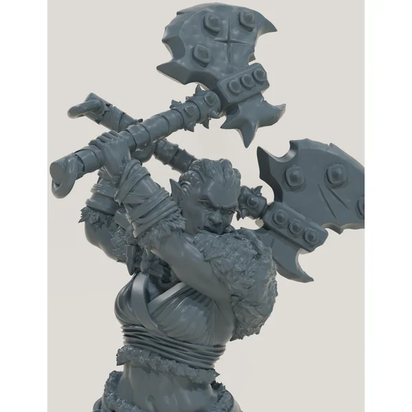 Barbare Demi orc (Double Haches)