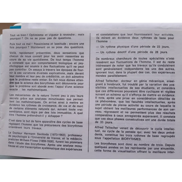 Biorythme perpétuel abaque