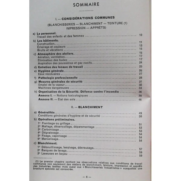 Blanchiment-teinture-impression-apprêts-Hygiène et sécurité dans les industries textiles