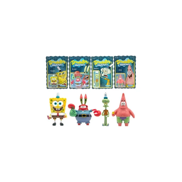 BOB L'EPONGE set Figurines ReAction Super7