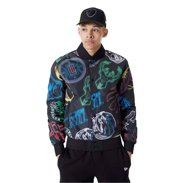 Bomber New Era NBA All Over Print Noir