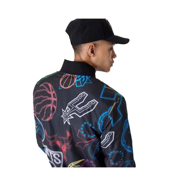 Bomber New Era NBA All Over Print Noir