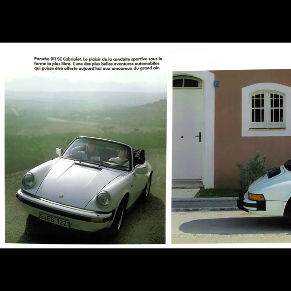 Brochure Porsche 911 SC Cabriolet en français