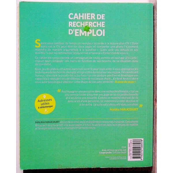 Cahier de recherche d'emploi-