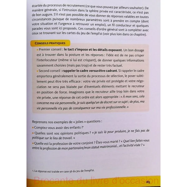Cahier de recherche d'emploi-