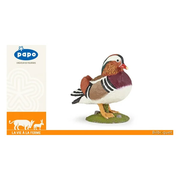 Canard mandarin - Figurine en plastique
