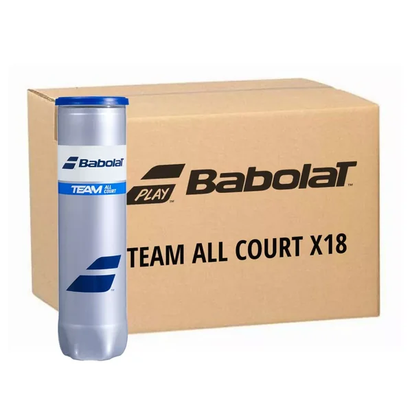 Carton 18 tubes de 4 Balles Babolat Team Clay