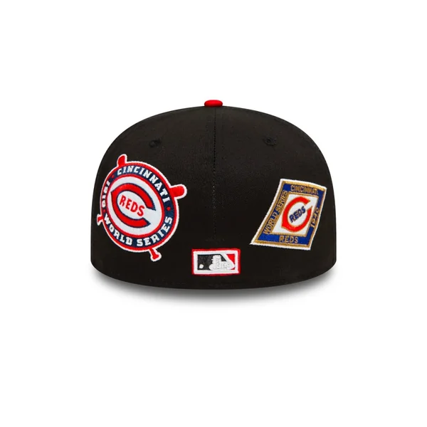 Casquette New Era 59FIFTY Cincinnati Reds Cooperstown Patch Noir