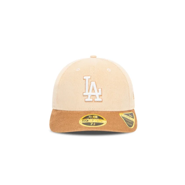 Casquette New Era 59FIFTY Fitted Low Profile LA Dodgers Cord Light Beige