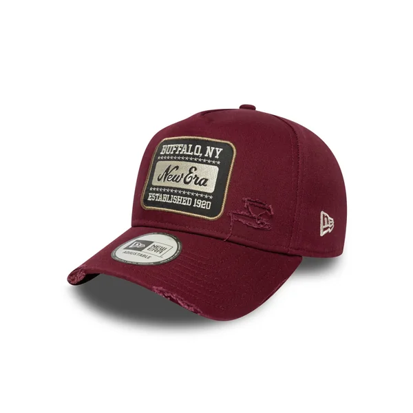 Casquette New Era 9FORTY Patch Wash Aframe bordeaux