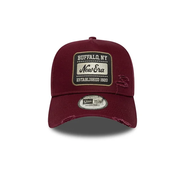 Casquette New Era 9FORTY Patch Wash Aframe bordeaux