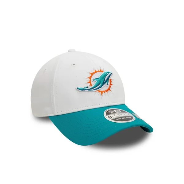 Casquette New era 9FORTY Stretch Snap Miami Dolphins NFL Chrome Blanc