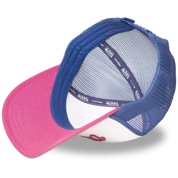 Casquette Von Dutch - Blanc, Bleu et Rose - Trucker