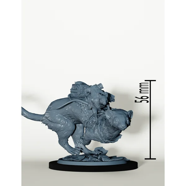 Cavalier souris sur belette