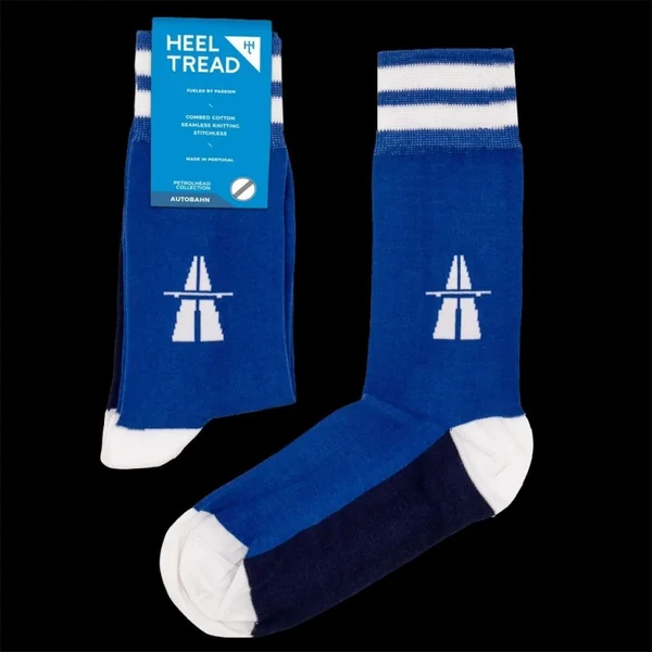 Chaussettes Autobahn Bleu / Blanc - mixte - Pointure 41/46