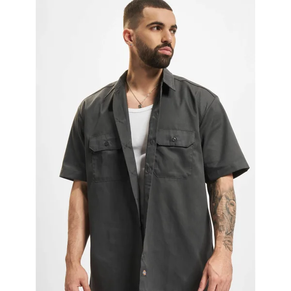 Chemise Dickies Work À Manches Courtes Gris