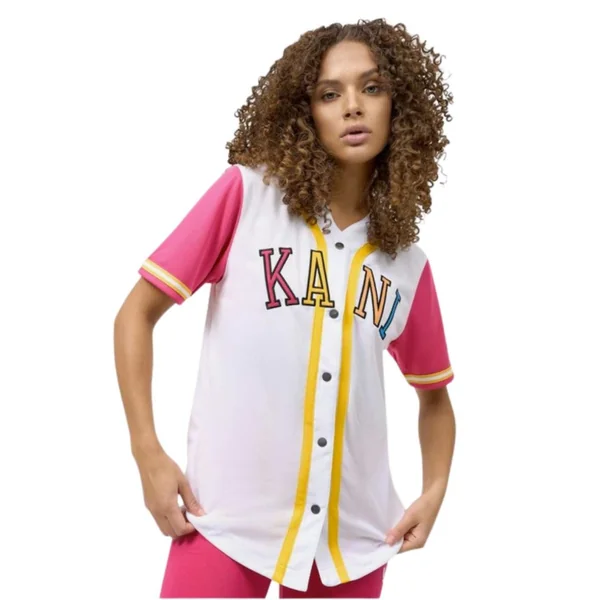Chemise Karl Kani College Block blanc