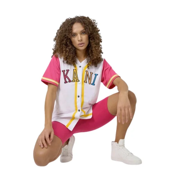 Chemise Karl Kani College Block blanc