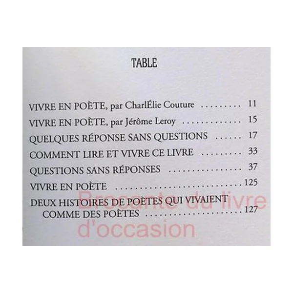 Comment vivre en poète-