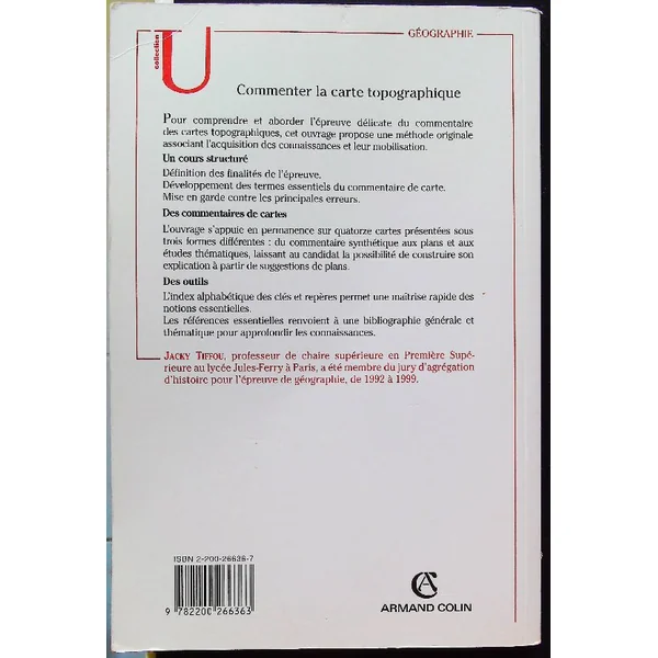Commenter la carte topographique - Aux examens et Concours
