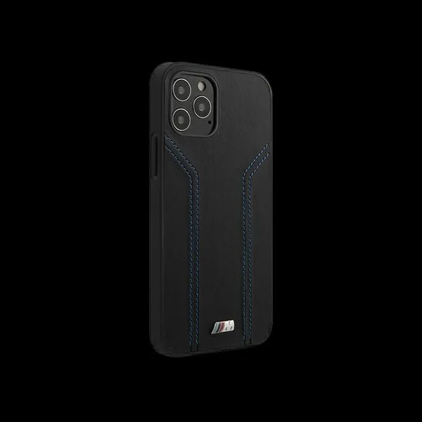 Coque BMW iPhone 12 Pro (6.1") Cuir Noir BMHCP12MDLBK
