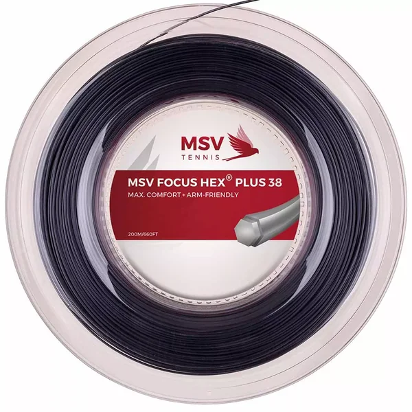 Cordage MSV Focus Hex Plus 38 Noir 12m