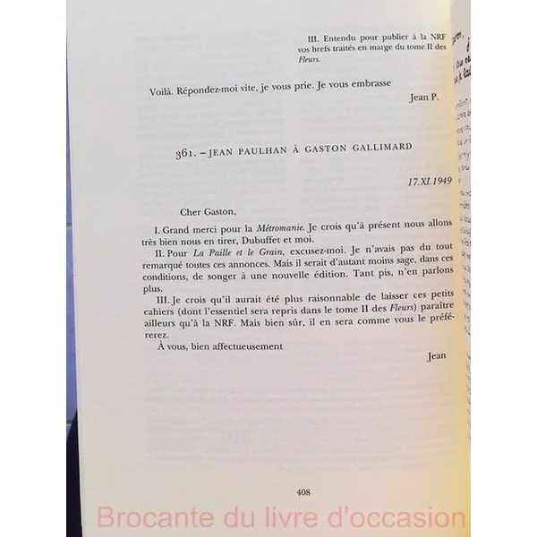 Correspondance (1919-1968)