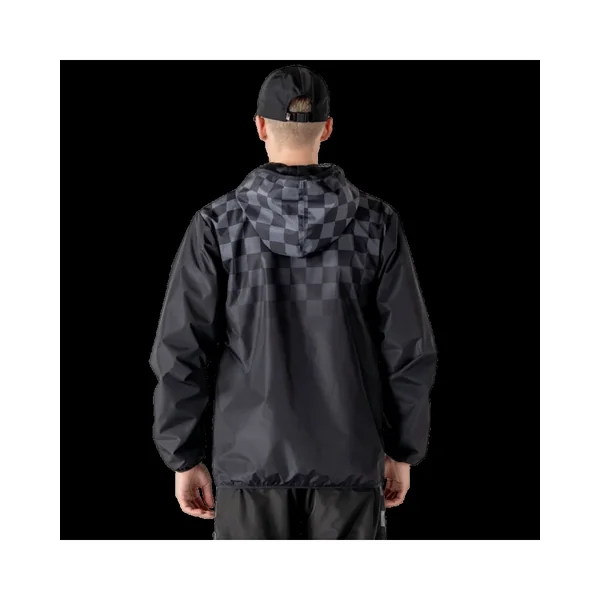 Coupe-Vent Zippé à Capuche New Era noir à imprimé gradient