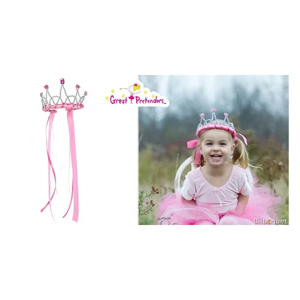 Couronne Ruban rose fuchsia - Accessoire fille