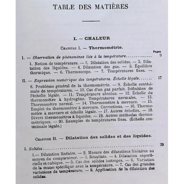 Cours de physique - Chaleur et changements d'Etat