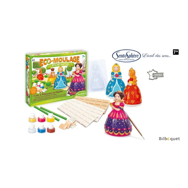 Crée 4 princesses en Popsine® - Éco-moulage