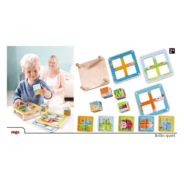 Cubes puzzle Les animaux du jardin