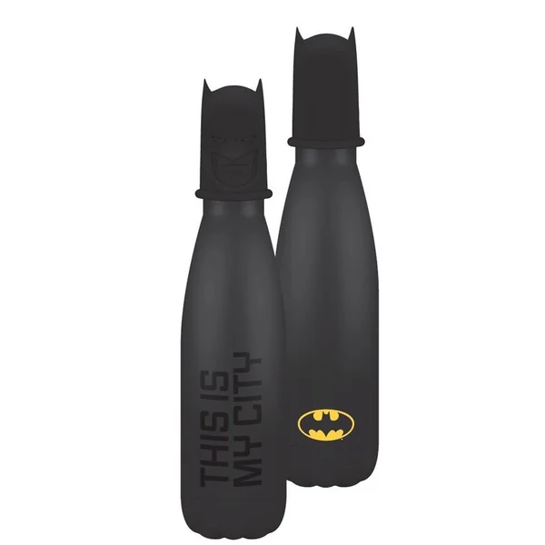 DC Comics: Bouteille d'eau en métal Batman avec couvercle 3D