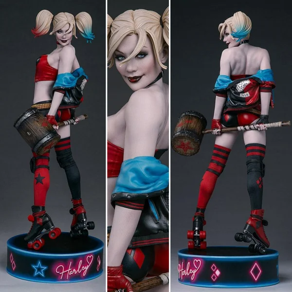 DC COMICS Statue Harley Quinn Hell on Wheels Premium Format Sideshow